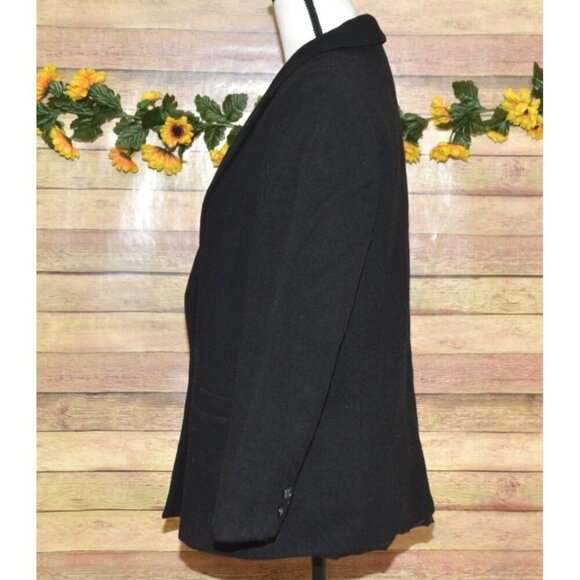 Vintage Forecaster Ladies 9/10 Black Pure Wool Blazer Jacket Career Academia - Picture 5 of 10